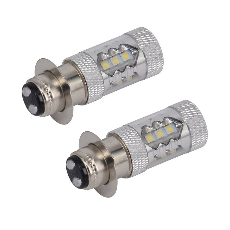 USTPO 2Pcs 80W Super White LED Bulbs P15D H6M for ATVS YFM350 400 450 660 700 Raptor Blaster 200 350 YFZ 450 TRX 400EX LTZ400 - Image 3