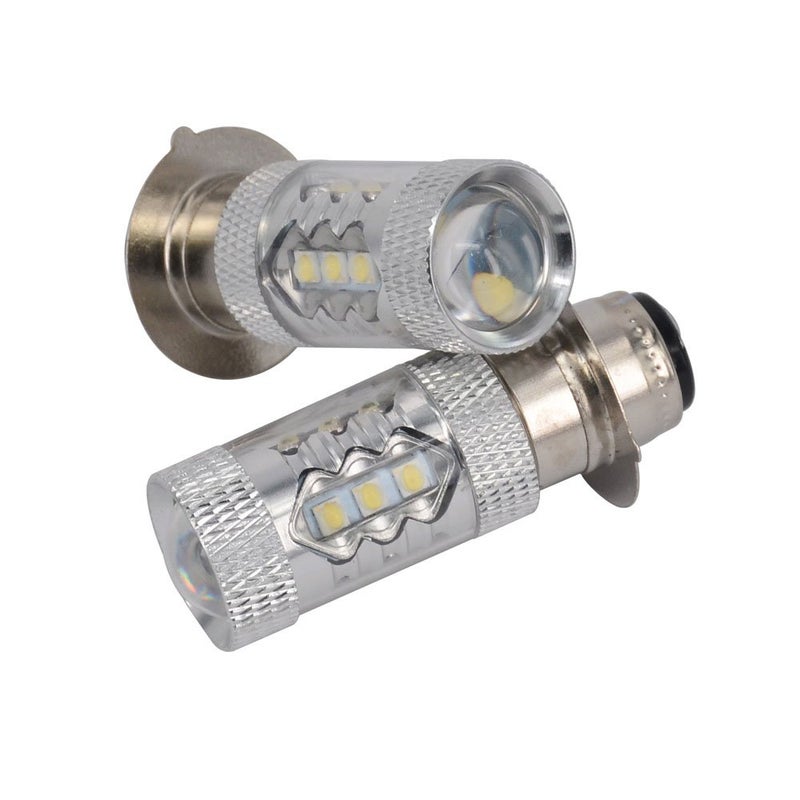 USTPO 2Pcs 80W Super White LED Bulbs P15D H6M for ATVS YFM350 400 450 660 700 Raptor Blaster 200 350 YFZ 450 TRX 400EX LTZ400 - Image 4