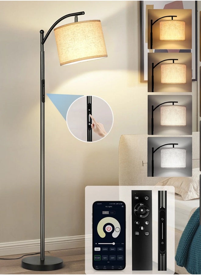 Dimmable Floor Lamp with Touch Control & Remote & App Control, 3000K-6000K Adjustable Color Temperatures, LED Tall Standing Lamp with Beige Lampshade for Living Room, Bedroom, Office - pzsku/Z0B179EA1E11E60D454C7Z/45/_/1732593781/06be5ad3-f301-4044-9c8f-0b9e705956fc