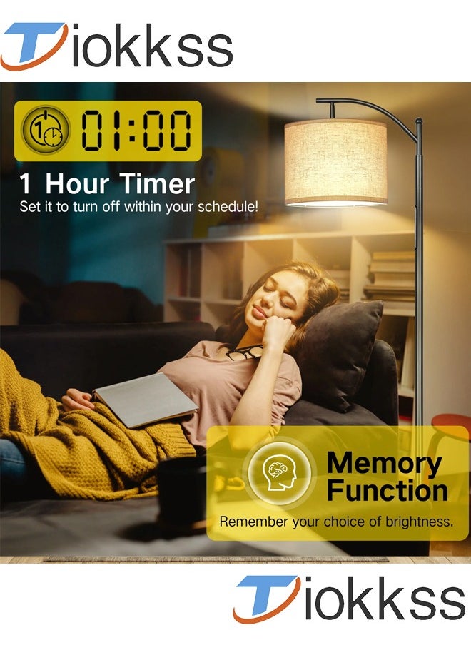 Dimmable Floor Lamp with Touch Control & Remote & App Control, 3000K-6000K Adjustable Color Temperatures, LED Tall Standing Lamp with Beige Lampshade for Living Room, Bedroom, Office - pzsku/Z0B179EA1E11E60D454C7Z/45/_/1732593862/eb442744-d1cf-420c-be5f-05f919a9d629