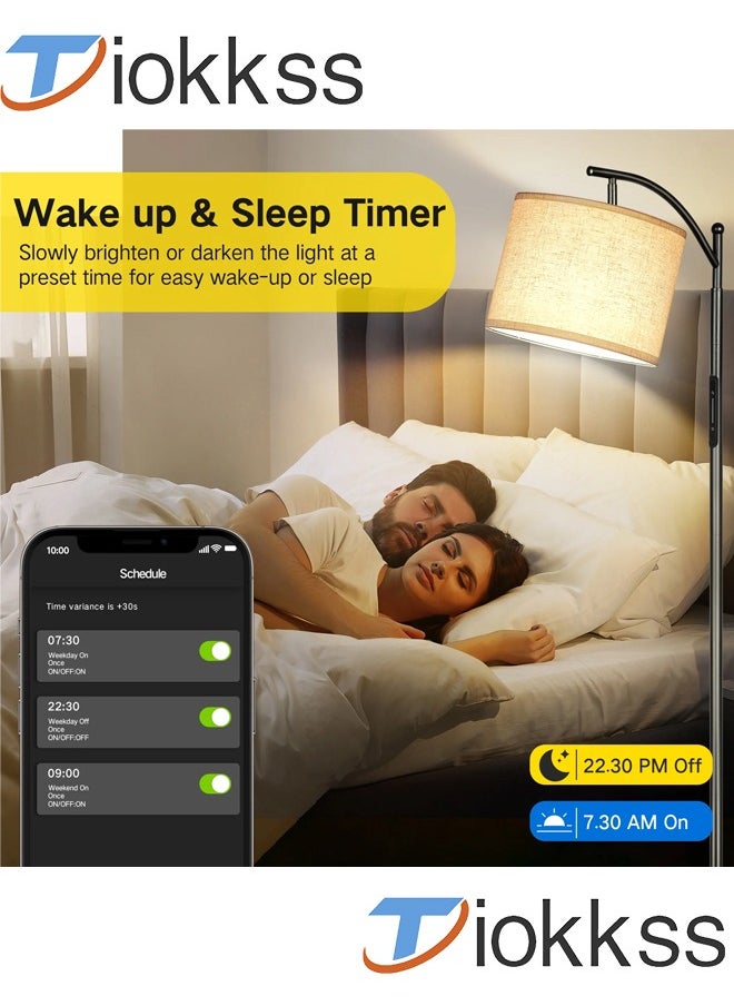 Dimmable Floor Lamp with Touch Control & Remote & App Control, 3000K-6000K Adjustable Color Temperatures, LED Tall Standing Lamp with Beige Lampshade for Living Room, Bedroom, Office - pzsku/Z0B179EA1E11E60D454C7Z/45/_/1732593902/e5d7ba86-1ddc-4d72-9038-ffcb1ad854bd