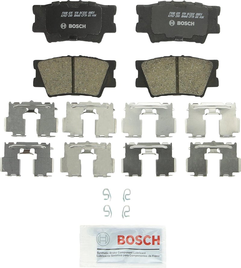 BOSCH BC1212 QuietCast Premium Ceramic Disc Brake Pad Set - Compatible with Select Lexus ES300h, ES350, HS250h; Pontiac Vibe; Toyota Avalon, Camry, Matrix, RAV4; REAR - Image 1