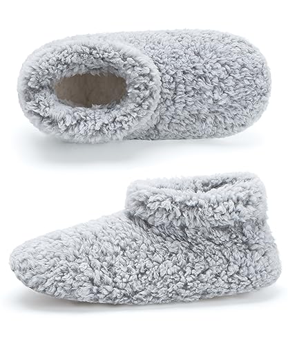 Cozylook Fuzzy Slippers for Women Indoor Soft Sole Slipper Socks with Non Slip Grippers Warm Fluffy Size 9-10 - Image 1