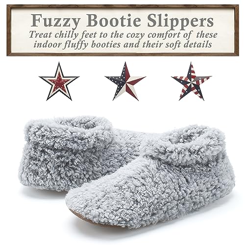 Cozylook Fuzzy Slippers for Women Indoor Soft Sole Slipper Socks with Non Slip Grippers Warm Fluffy Size 9-10 - Image 5