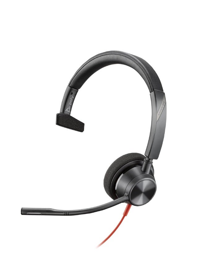 سماعة الرأس Poly Blackwire 3310-M USB-C المعتمدة من Microsoft Teams - Image 1