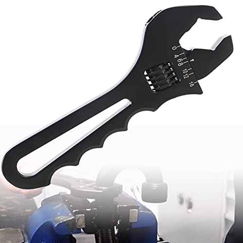SEBLAFF AN3-16AN Wrench Adjustable Aluminum Fitting Wrench Tool Set for An Hose Fitting Adapter End Black - Image 1