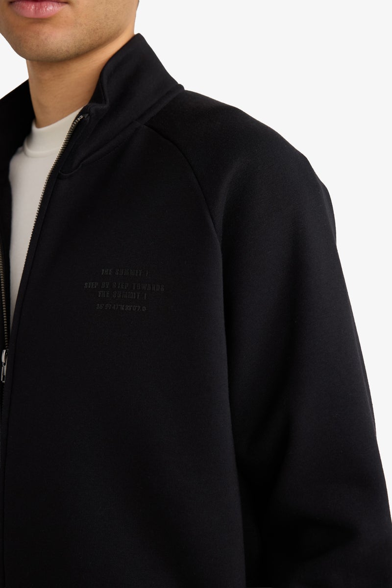 ديفاكتو سويت شيرت بسوسته اوفر سايز بياقة عالية بجيب - Image 4