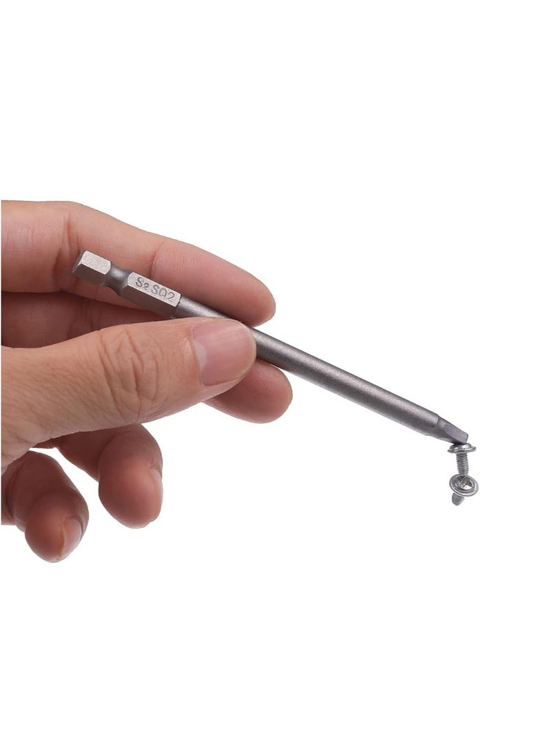 Yakumuz 9 Pack 1/4 Inch Hex Shank Long Magnetic Square Head Screwdriver Bits Set YAKUMUZ Power Tools SQ2 For Poket Hole Jig- 2 inch, 4 inch, 6 inch - Image 4