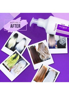 FANOLA Fanola No Yellow 33.8 oz Purple Mask - Anti Brass Color Depositing Toner for Blonde, Silver, Gray, and Highlighted Hair - Removes Yellow Tones & Brassiness from Bleached Hair  - Image 5