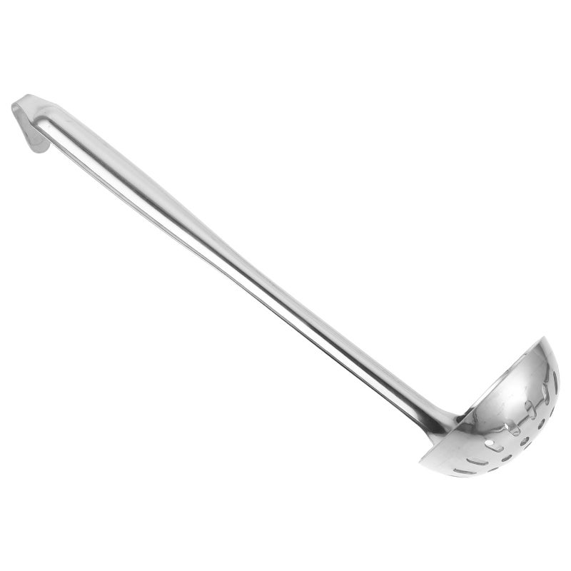 Slotted Ladle: Slotted Stainless Steel Ladle With Hook Handle - Deep Kitchen Utensil Skimmer Spoon For Hot Pot Buffet Catering Events Serving - Image 4