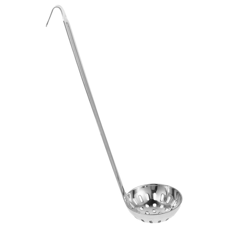 Slotted Ladle: Slotted Stainless Steel Ladle With Hook Handle - Deep Kitchen Utensil Skimmer Spoon For Hot Pot Buffet Catering Events Serving - Image 1