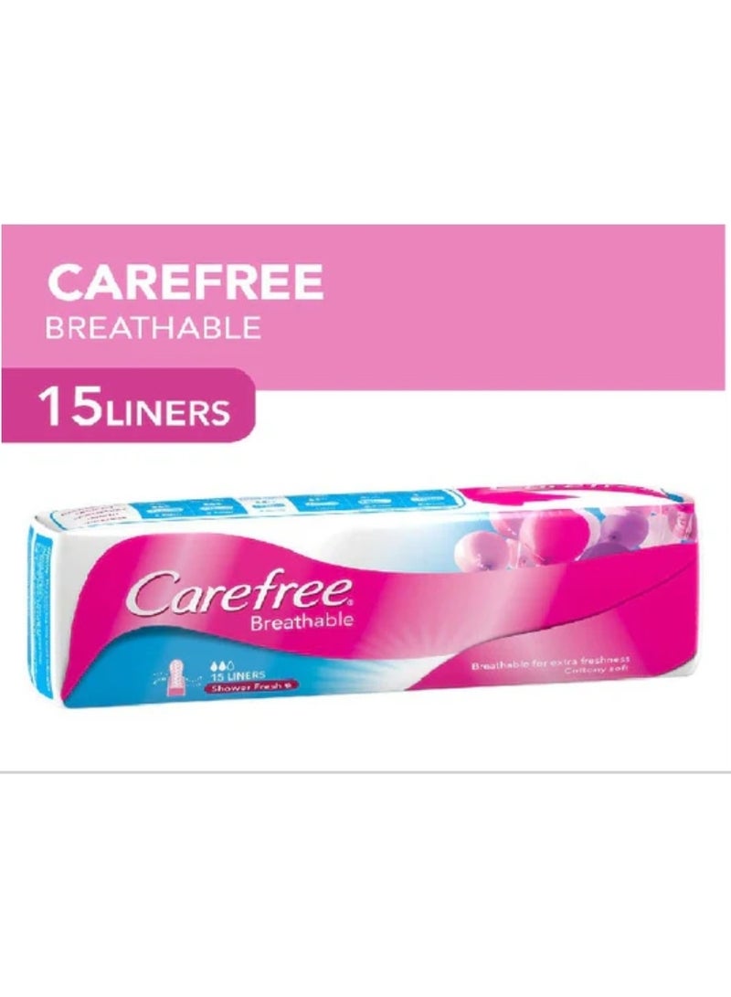Carefree Breathable 15LINERS Shower Fresh - Image 1