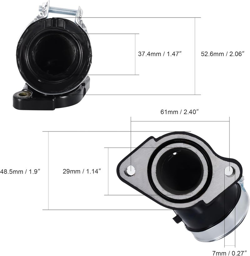 MTATCN Intake Manifold Carburetor Insulator Assembly Replacement for Linhai Manco Talon Roketa Tank Vog Bms 260cc 300cc Scooter ATV - Image 2