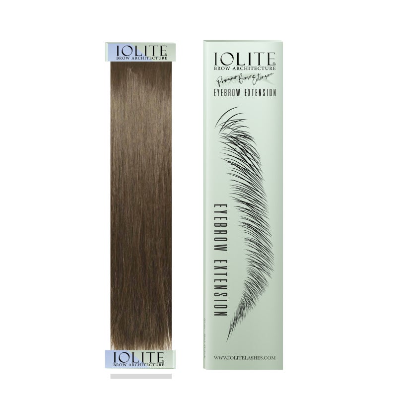 IOLITE Eyebrow Extension Natural Mink Fiber | Long Straight Hair for Brow Extension | Brow Fiber - Dark Brown