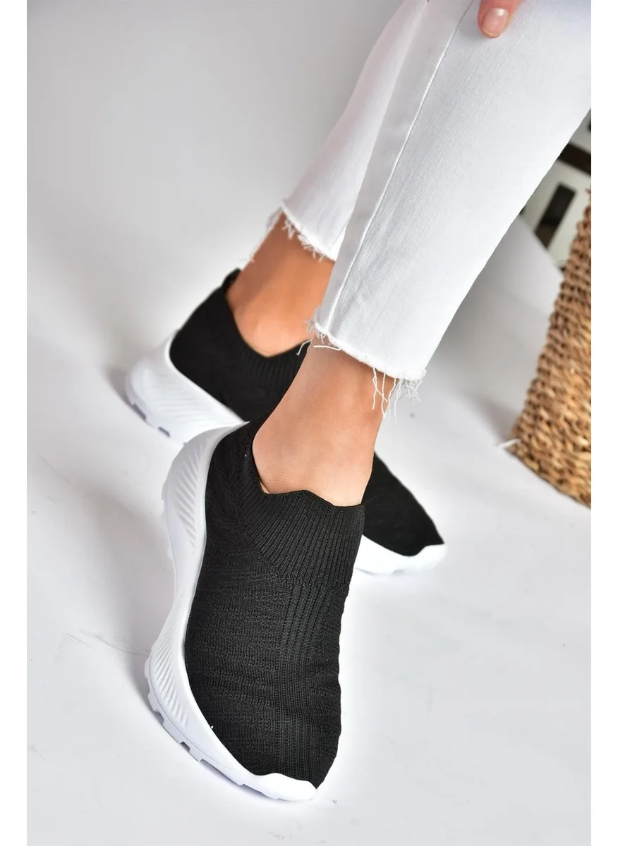 فوكس شوز P239503304 Black/white Knitwear Fabric Women's Sports Shoes Sneakers