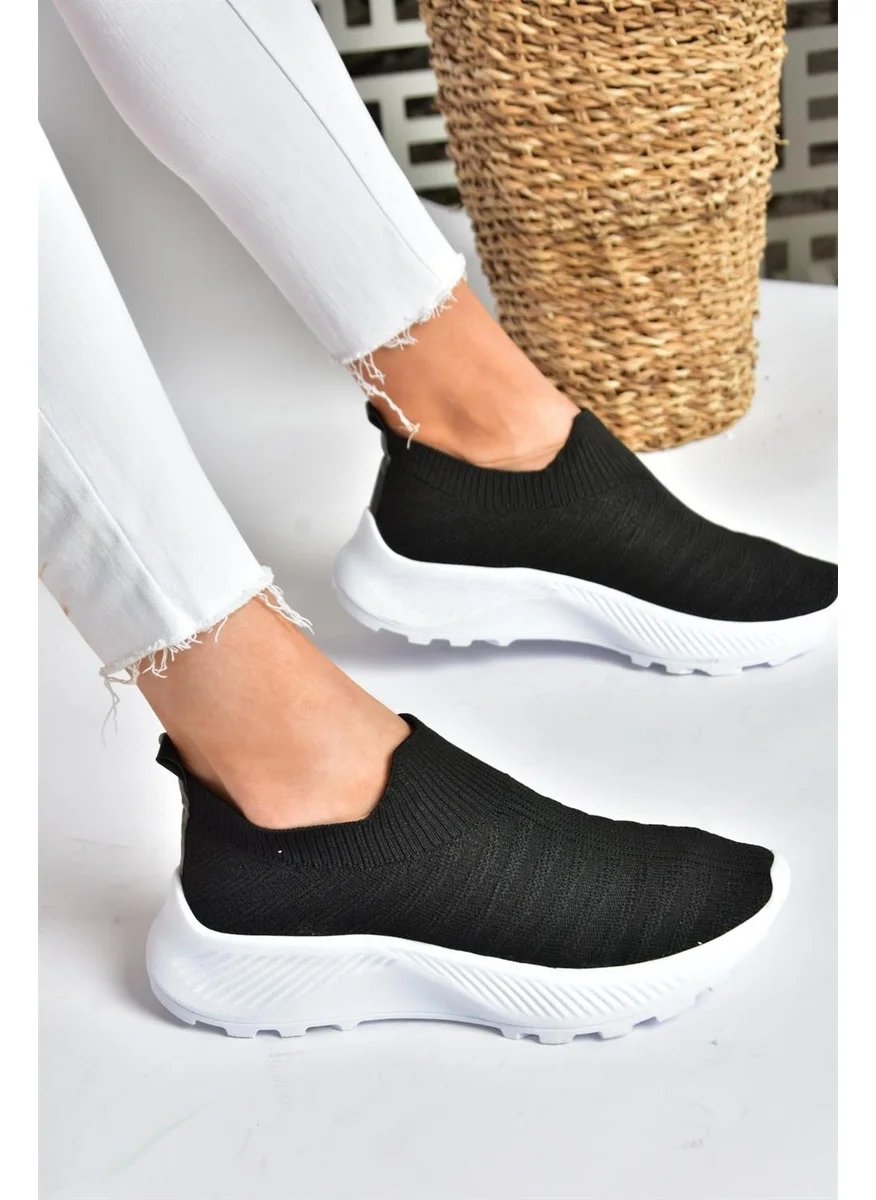 فوكس شوز P239503304 Black/white Knitwear Fabric Women's Sports Shoes Sneakers