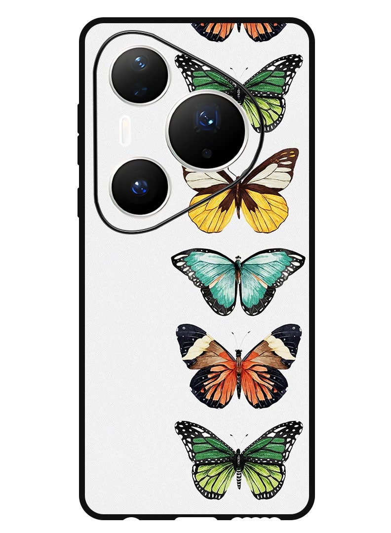 Theodor Case Compatible with Huawei Pura 80 Pro Plus 6.8 Inch Protection Shockproof Bumper Cover Butterflies - Image 1