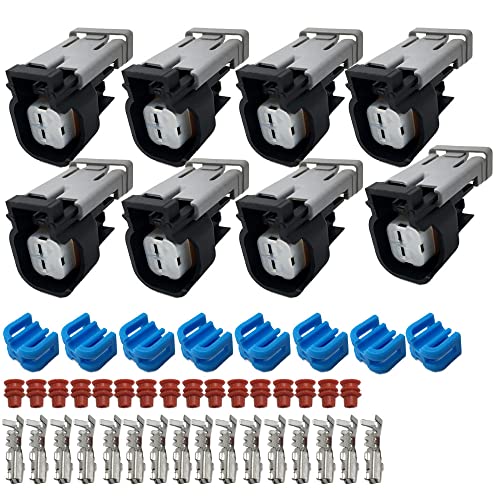 LIZAPUS 8PCS Performance 60131 Fuel Injector Connector Kit Compatible with EV6/USCar Style Injectors - Image 2