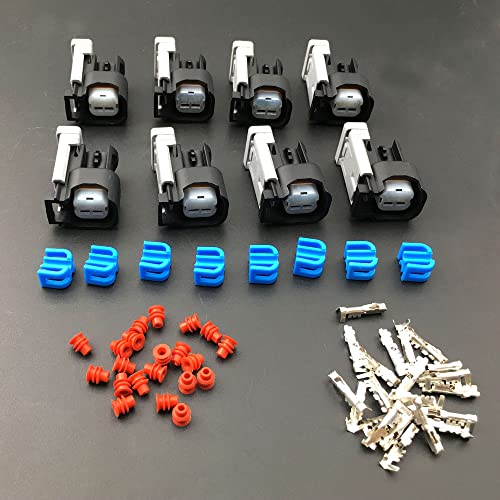 LIZAPUS 8PCS Performance 60131 Fuel Injector Connector Kit Compatible with EV6/USCar Style Injectors - Image 3