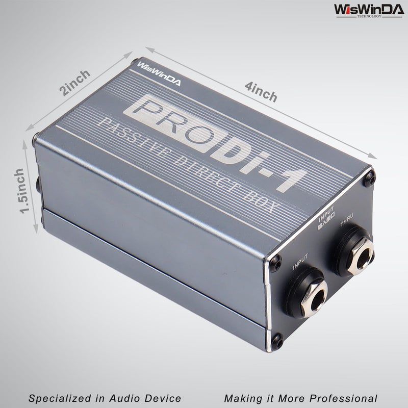 WisWinDa Passive Stereo Direct Box Single Channel Pro XLR Input 1/4â€ Output Low Distortion Free Phase Distortion for Musical Instruments (Single Channel Pro Passive Direct Box) - Image 5