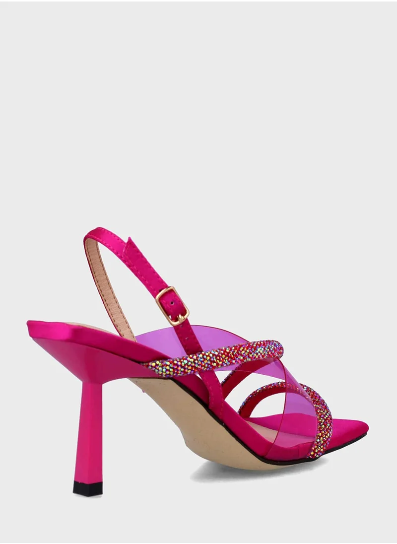 MENBUR Ankle Strap Mid Heel Sandals