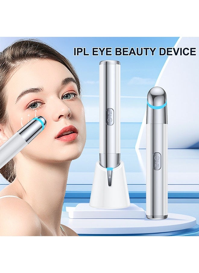 JS - Eye and Facial Massage Tools, Vibration Heating Massage Pen, Anti-aging Eye Massager, Lifting Firming Skin Care Tool for Eyes and Neck Wrinkles, Heated Eye Massager - Image 1