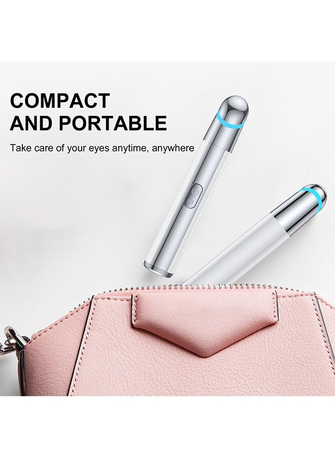 JS - Eye and Facial Massage Tools, Vibration Heating Massage Pen, Anti-aging Eye Massager, Lifting Firming Skin Care Tool for Eyes and Neck Wrinkles, Heated Eye Massager - Image 1