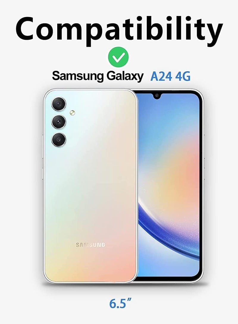 حافظة متوافقة مع حافظة سامسونج جالاكسي A24 ​​4G / 5G حافظة من جل البولي يوريثان الحراري الناعم والشفاف والشفاف لحماية الكاميرا من السيليكون المرن ومضادة للخدش وغطاء شفاف من البولي يوريثان الحراري - شفاف - Image 5