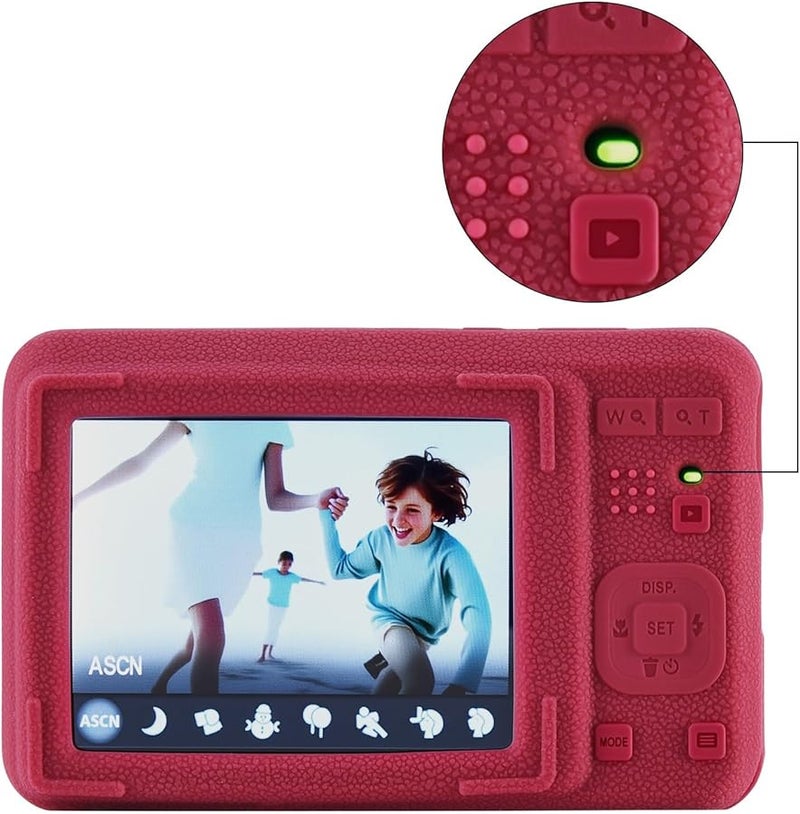 غطاء حامي من السيليكون الأحمر لكاميرا كوداك بيكسبرو FZ55 الرقمية - مقاوم للخدوش وقابل للغسل - Image 5