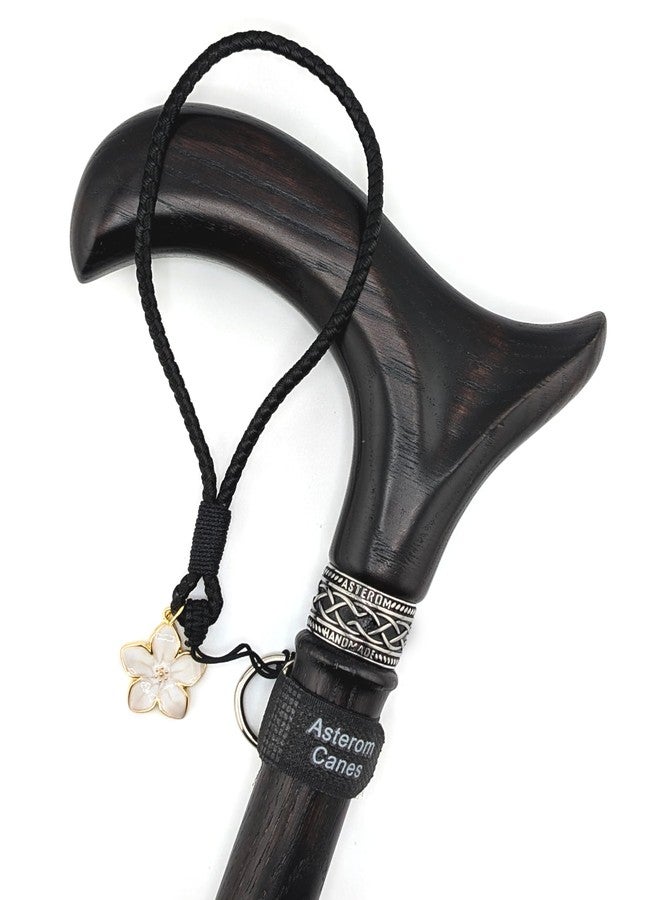 Asterom Cane Strap for Women, Walking Cane Accessories - Fashionable Cane Wrist Strap Black - Image 3