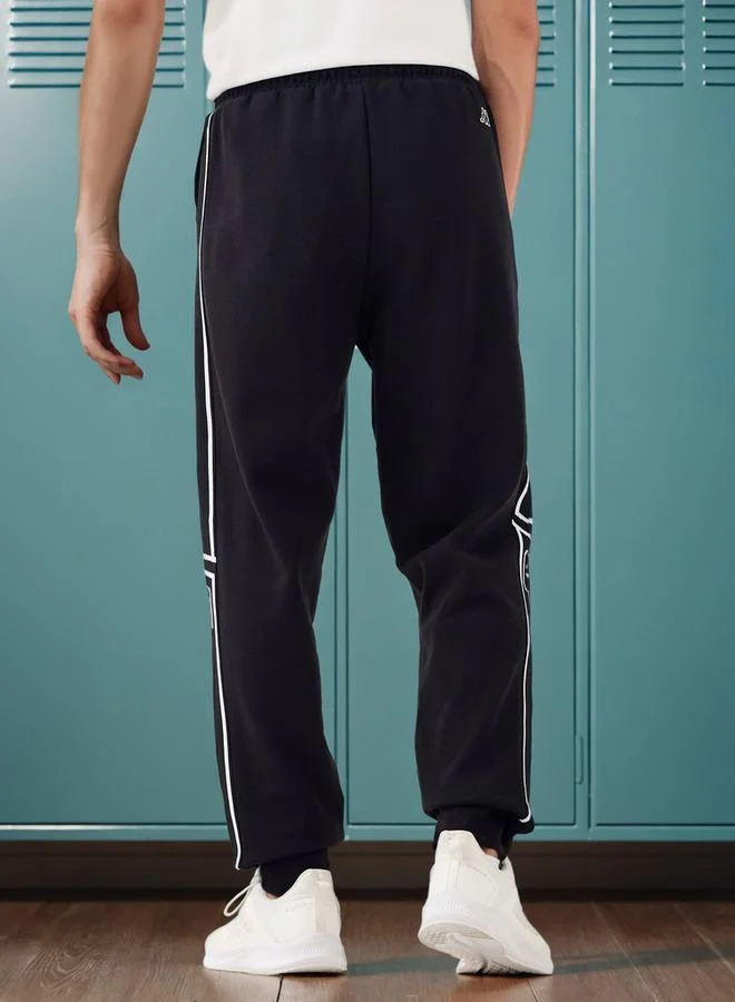 Kappa Kappa Logo Print Joggers with Drawstring Closure