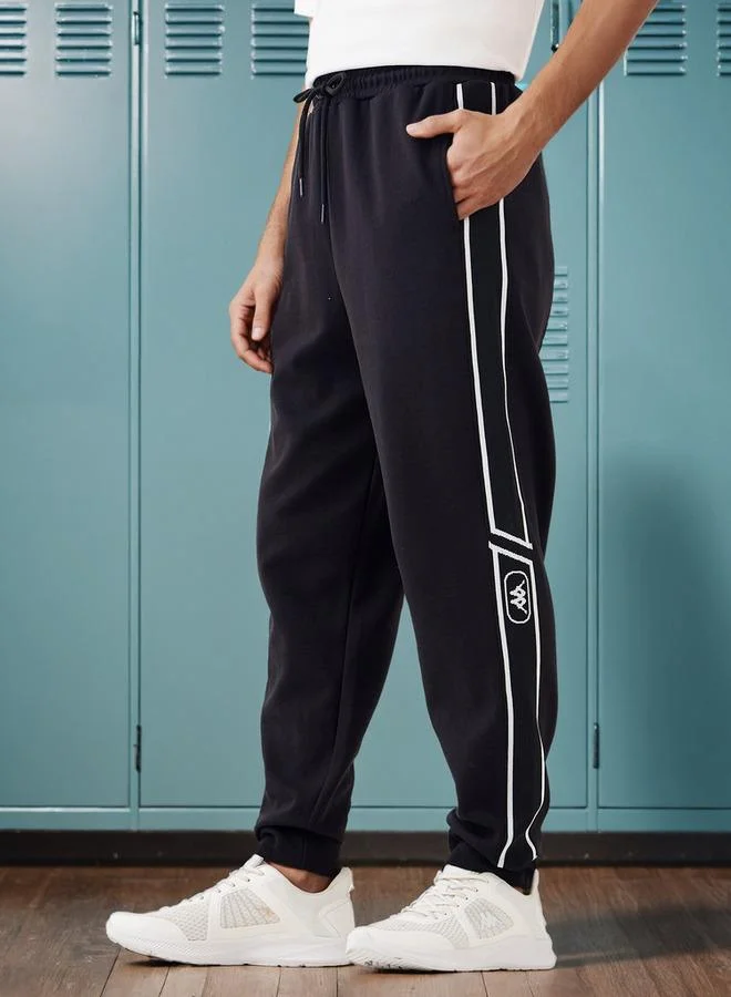 Kappa Kappa Logo Print Joggers with Drawstring Closure