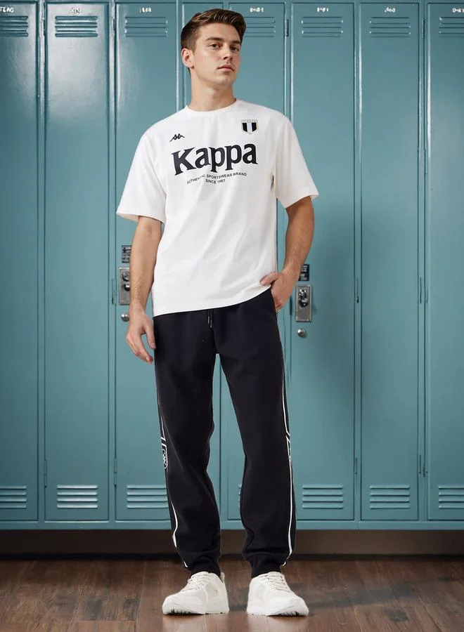 Kappa Kappa Logo Print Joggers with Drawstring Closure