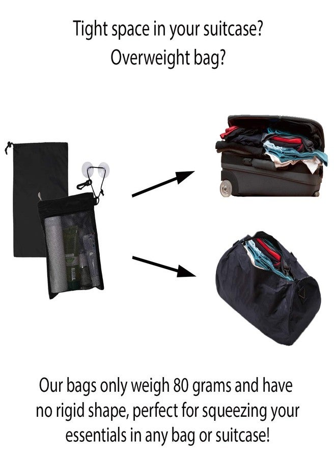 Naroa Waterproof Multifunctional Toiletry Shower Bag for Gym, Travel, Business and Foldable Portable Hanging Bathroom Mesh Caddy with Wet & Dry Storage Suction Hook Tote for Men Women - Image 4