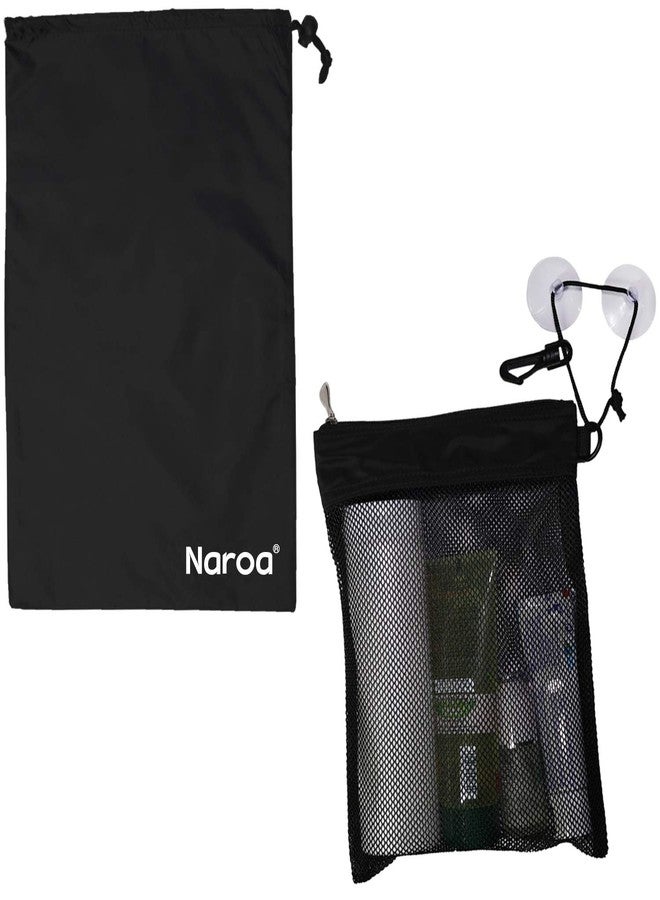 Naroa Waterproof Multifunctional Toiletry Shower Bag for Gym, Travel, Business and Foldable Portable Hanging Bathroom Mesh Caddy with Wet & Dry Storage Suction Hook Tote for Men Women - Image 1