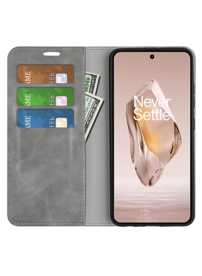 اس-توب جراب هاتف OnePlus 12R من الجلد المغناطيسي القابل للسحب بتصميم كلاسيكي - Image 4