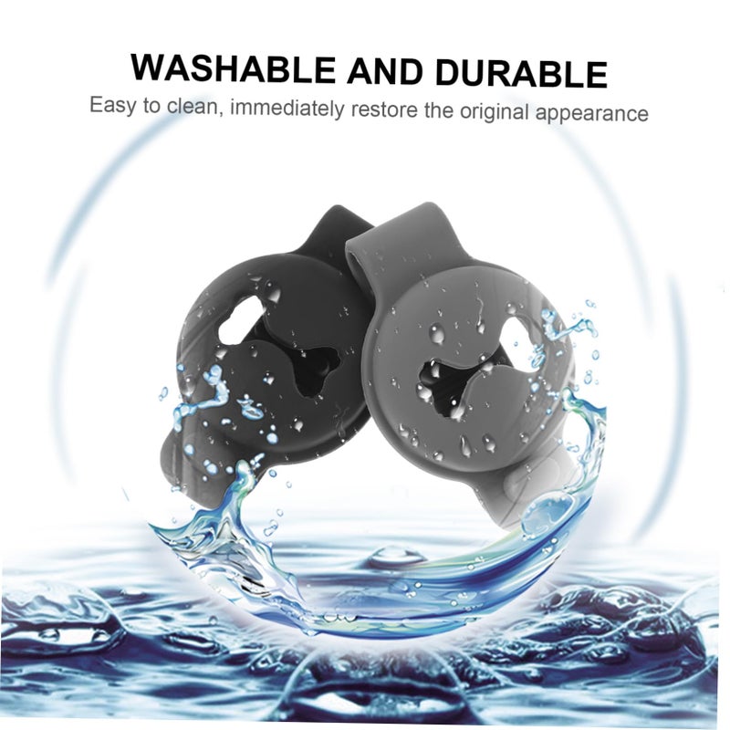 2Pcs Dog Tracker Protective Case Shockproof Cover Lightweight Black Grey - Image 5