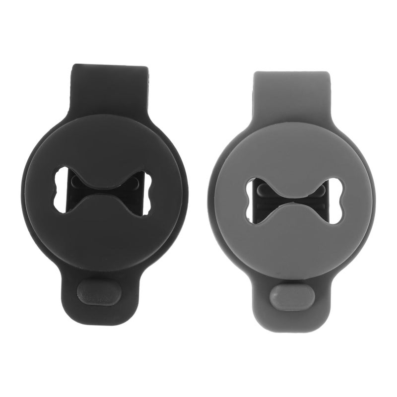 2Pcs Dog Tracker Protective Case Shockproof Cover Lightweight Black Grey - Image 2