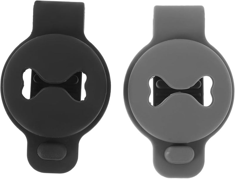 2Pcs Dog Tracker Protective Case Shockproof Cover Lightweight Black Grey - Image 1