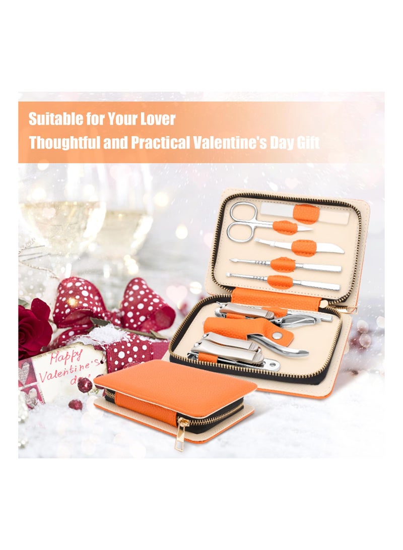 SYOSI Professional Manicure Set for Adult,10-in-1 High-Grade Nail Cutter Ingrown Toenail Clippers Pedicure with Leather Travel Case.Heavy-Duty Stainless Steel Nail Care Grooming Kit. - Image 4