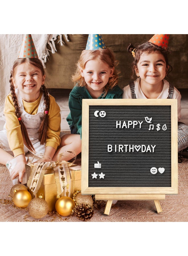 Grey Felt Letter Board, Message Board Adjustable Stand, more than 340 Letters and, for Menus, Pregnancy Announcement, Weddings, Party Planning(10 * 10) - Image 2