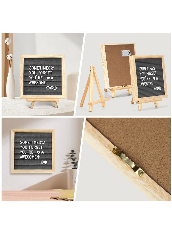 Grey Felt Letter Board, Message Board Adjustable Stand, more than 340 Letters and, for Menus, Pregnancy Announcement, Weddings, Party Planning(10 * 10) - Image 5