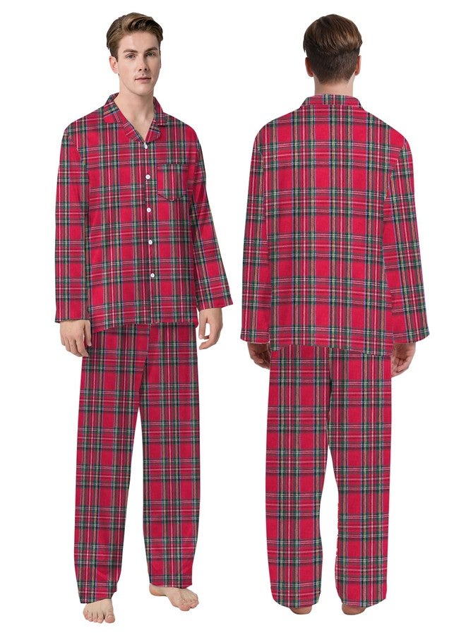 Schbbbta Family Pajamas Set, Kids Plaid Long Sleeve Lounge Set Button Down Pj Sets, Scottish Red, 4-5T = Tag 120 - Image 4