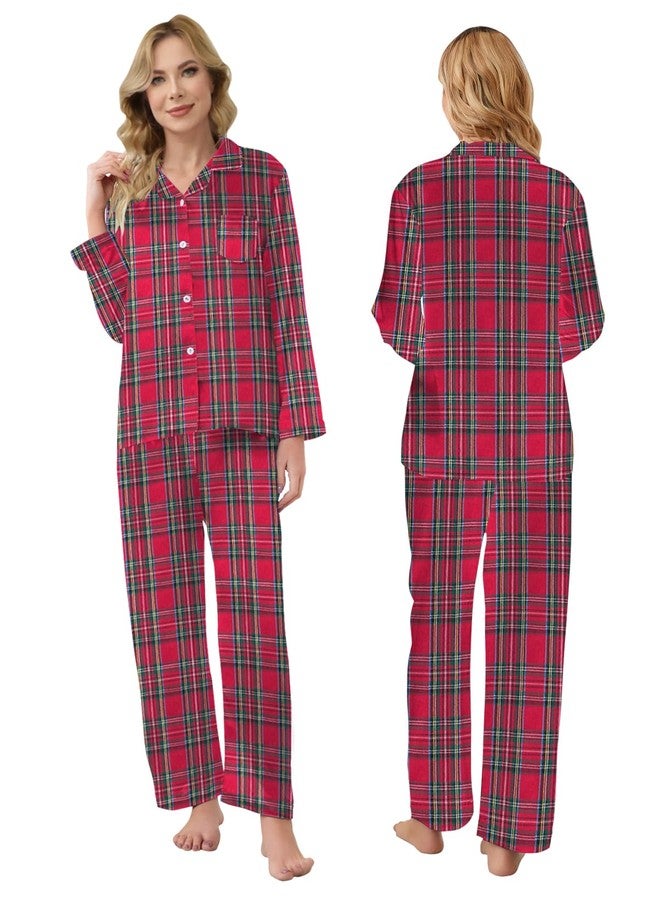 Schbbbta Family Pajamas Set, Kids Plaid Long Sleeve Lounge Set Button Down Pj Sets, Scottish Red, 4-5T = Tag 120 - Image 5