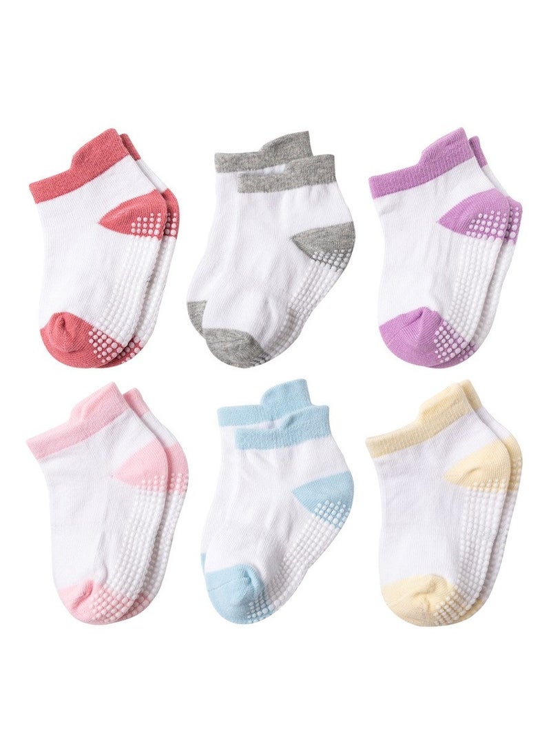 bellanina Eco-Friendly Non-Slip Toddler Socks with Grips – Set of 5 pcs for Safe and Comfortable Walking - Image 1