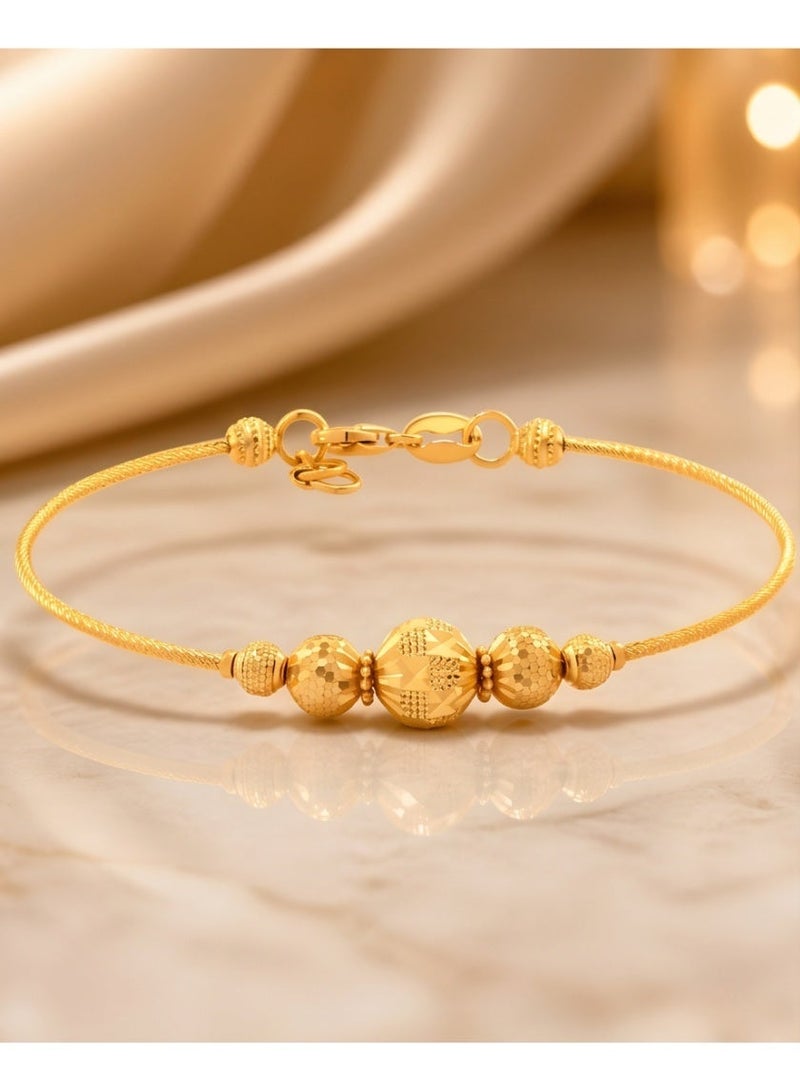 BAFLEH JEWELLERY Radiant Heritage: Traditional 22K Yellow Gold Bangles for Everyday Glamour - Image 1