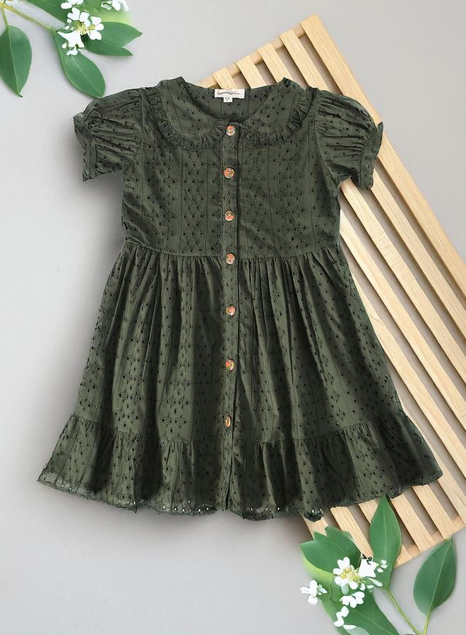 بيلا مودا فستان بأزرار وفتحات عيون - Image 1