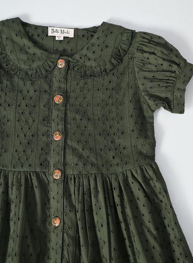 بيلا مودا فستان بأزرار وفتحات عيون - Image 4