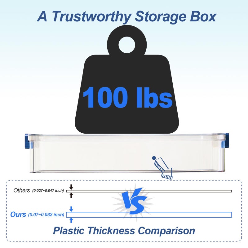 CATOOMUU 2 Pcs 5.5qt 9 x 13 Plastic Portable Project Case With Snap-Tight Latch Clear Stackable Storage Box With Lids Organizer Container For A4 File Photo Documents Scrapbook Craft Art Supplies - Image 2