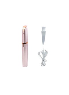 Generic USB Rechargeable Portable Electric Eyebrow Trimmer Pen for Women,Painless Precision Eyebrow Hair Remover, Safe Eyebrow Shaver Razor Tool for face Leg Lip Armpit Hand(Rose Gold)  - Image 1